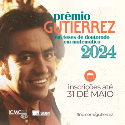 Prêmio Gutierrez de melhor tese em matemática recebe inscrições até dia 31 de maio