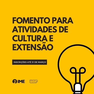 Fomento para atividades de Cultura e Extensão