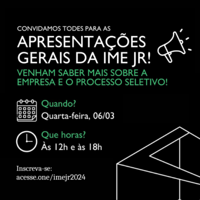 IME Jr. abre processo seletivo para novos integrantes