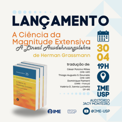 Obra de Hermann Grassmann traduzida para o português é lançada no IME-USP