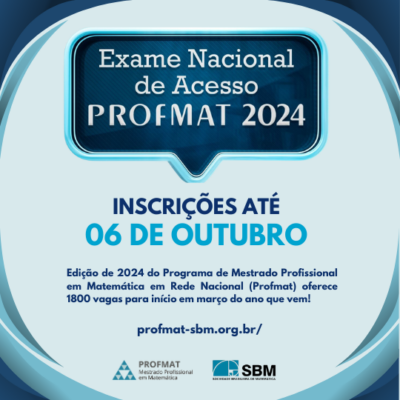 Profmat busca elevar formação de professores de Matemática no Brasil; inscrições para a edição 2024 vão até outubro
