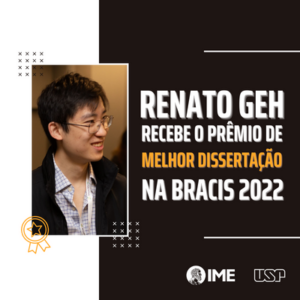 Renato Geh recebe o prêmio de melhor dissertação na BRACIS 2022