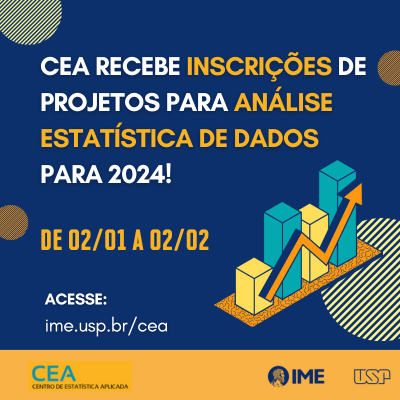 Inscrições de projetos no CEA para análise estatística de dados se iniciam em janeiro