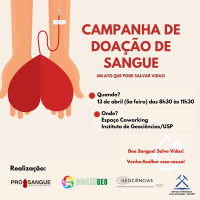 Campanha de doação de sangue voluntária