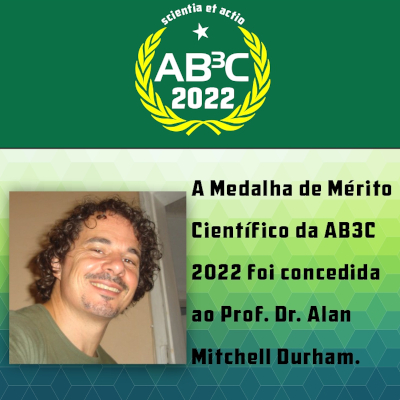 Professor Alan Mitchell Durham é laureado com a Medalha de Mérito Científico da Associação Brasileira de Bioinformática e Biologia Computacional (AB3C)