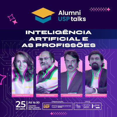 Alumni USP Talks IV abordará as oportunidades e os desafios do uso Inteligência Artificial para as profissões