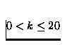 $0 < k \le 20$
