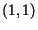 $(1,1)$