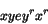 \begin{displaymath}xye y^rx^r \end{displaymath}