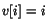 $v[i] = i$