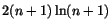 $2(n+1) \ln (n+1)$