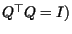 $ Q^{\top}Q = I)$
