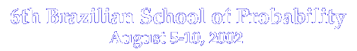 6th Brazilian School of Probability