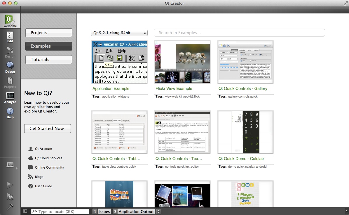 Qt Creator Interface