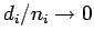 $ d_i/n_i \rightarrow 0$