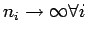 $ n_i \rightarrow \infty \forall i$