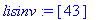 lisinv := [43]