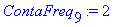 ContaFreq[9] := 2