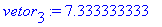 vetor[3] := 7.333333333