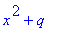 x^2+q