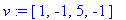 v := vector([1, -1, 5, -1])