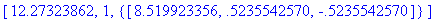 [-4.000000000, 1, {vector([-1.000000001, -.13523131...