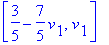 vector([3/5-7/5*v[1], v[1]])