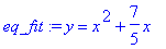 eq_fit := y = x^2+7/5*x
