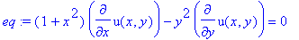 eq := (1+x^2)*diff(u(x,y),x)-y^2*diff(u(x,y),y) = 0...