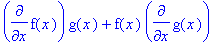 diff(f(x),x)*g(x)+f(x)*diff(g(x),x)