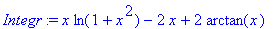 Integr := x*ln(1+x^2)-2*x+2*arctan(x)