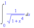 Int(1/(sqrt(1+x^4)),x = 0 .. 1)