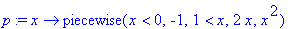 p := proc (x) options operator, arrow; piecewise(x ...