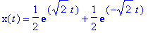 x(t) = 1/2*exp(sqrt(2)*t)+1/2*exp(-sqrt(2)*t)