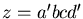 $y = z' (a + b + c + d) = z' (a' b' c' d')'$