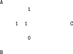 \begin{figure}
\begin{verbatim}A
11 1 C0B\end{verbatim}\end{figure}