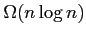 $\Omega(n \log n)$