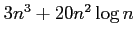 $3 n^3 + 20 n^2 \log n$