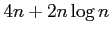 $4 n + 2 n \log n$