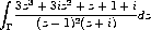  integral    3      2
   3z--+-3iz-+--z +-1 +-idz
 G     (z - 1)2(z + i)
