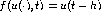 f(u(.),t) = u(t - h)
