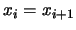 $x_{i} = x_{i+1}$