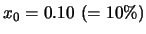 $x_{0} = 0.10~(= 10\%)$
